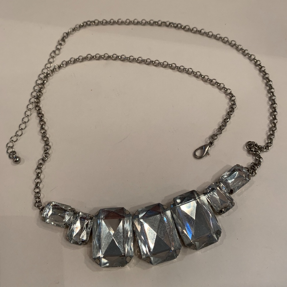 Gorgeous Statement Necklace with Clear Stones